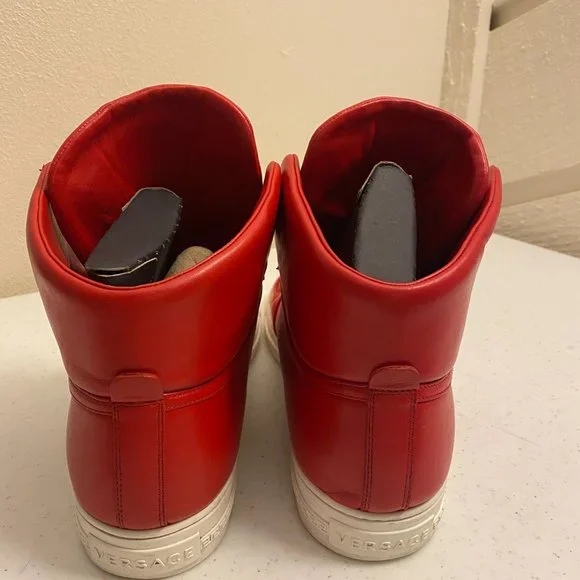 Versace Palazzo Medusa Triple Red High Top Leather - Picture 4 of 5